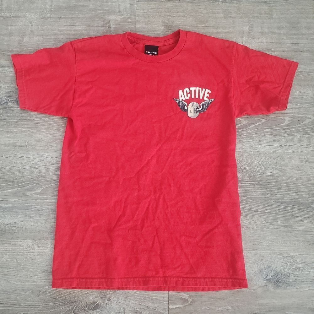 Active Skate Co. Rolling Since 1989 Graphic Print Short Sleeve Shirt Size Small